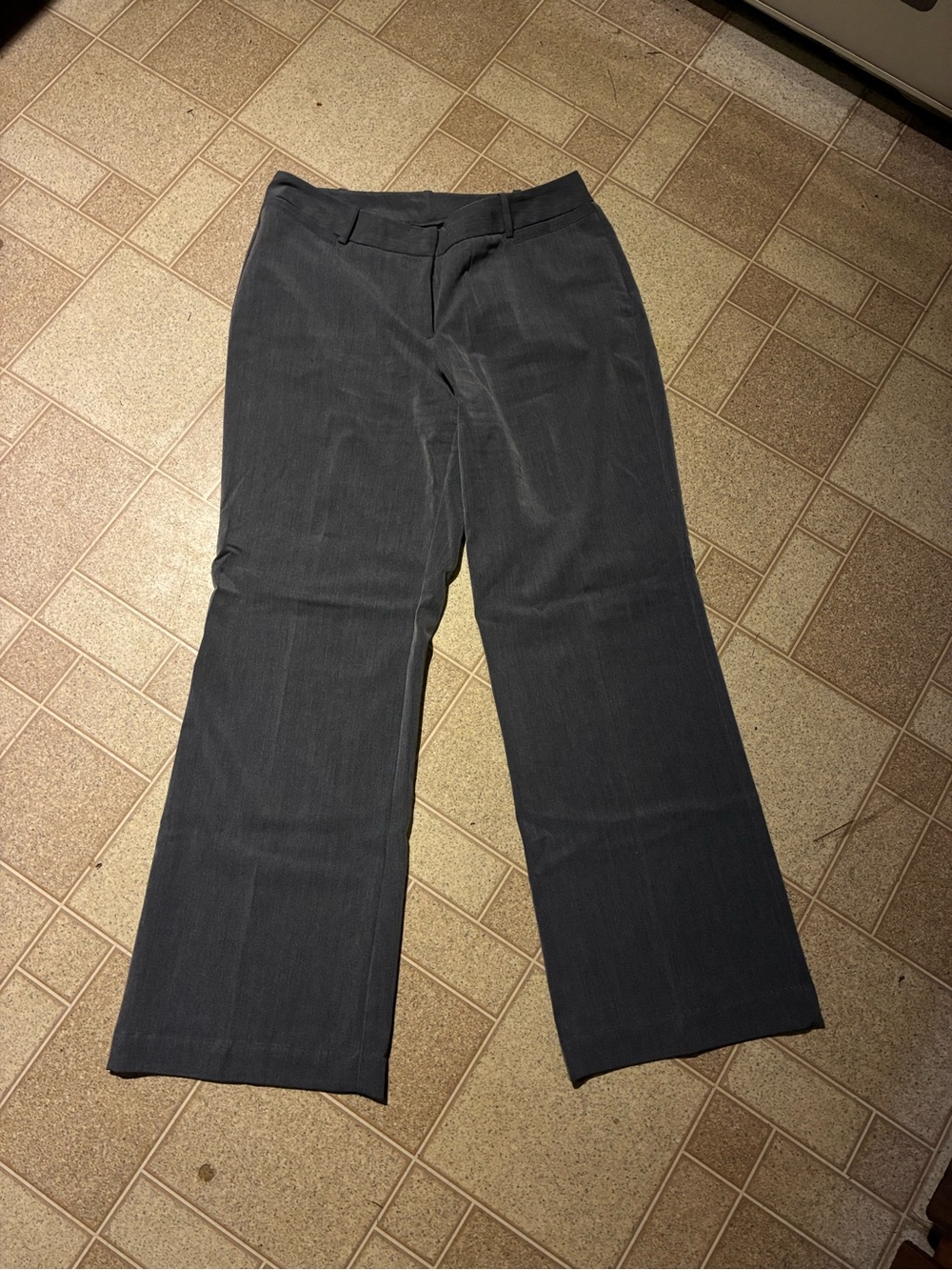 Worthington curvy fit Classic Wide Leg Dress Pants in Charcoal Gray size 12